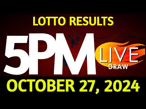 Lotto Result Today 5:00 pm draw October 27, 2024 Sunday PCSO LIVE