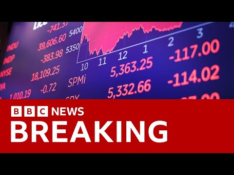 Global stock markets plunge over fears of US slowdown | BBC News